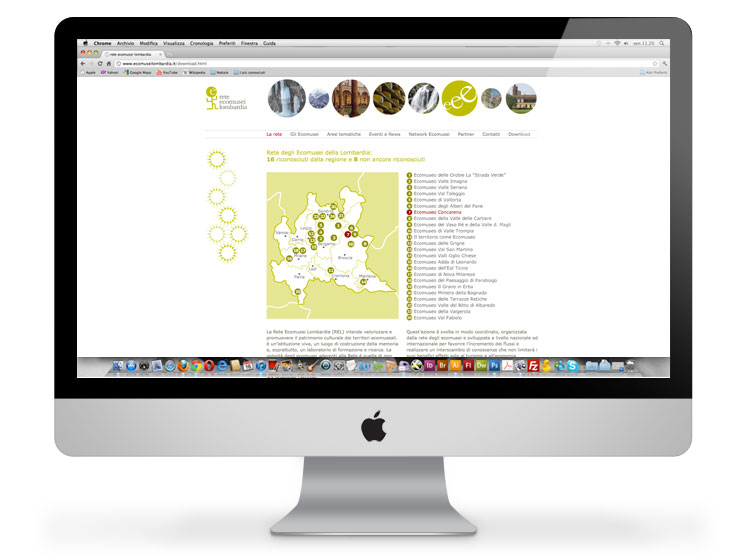 Rete Ecomusei Lombardia website